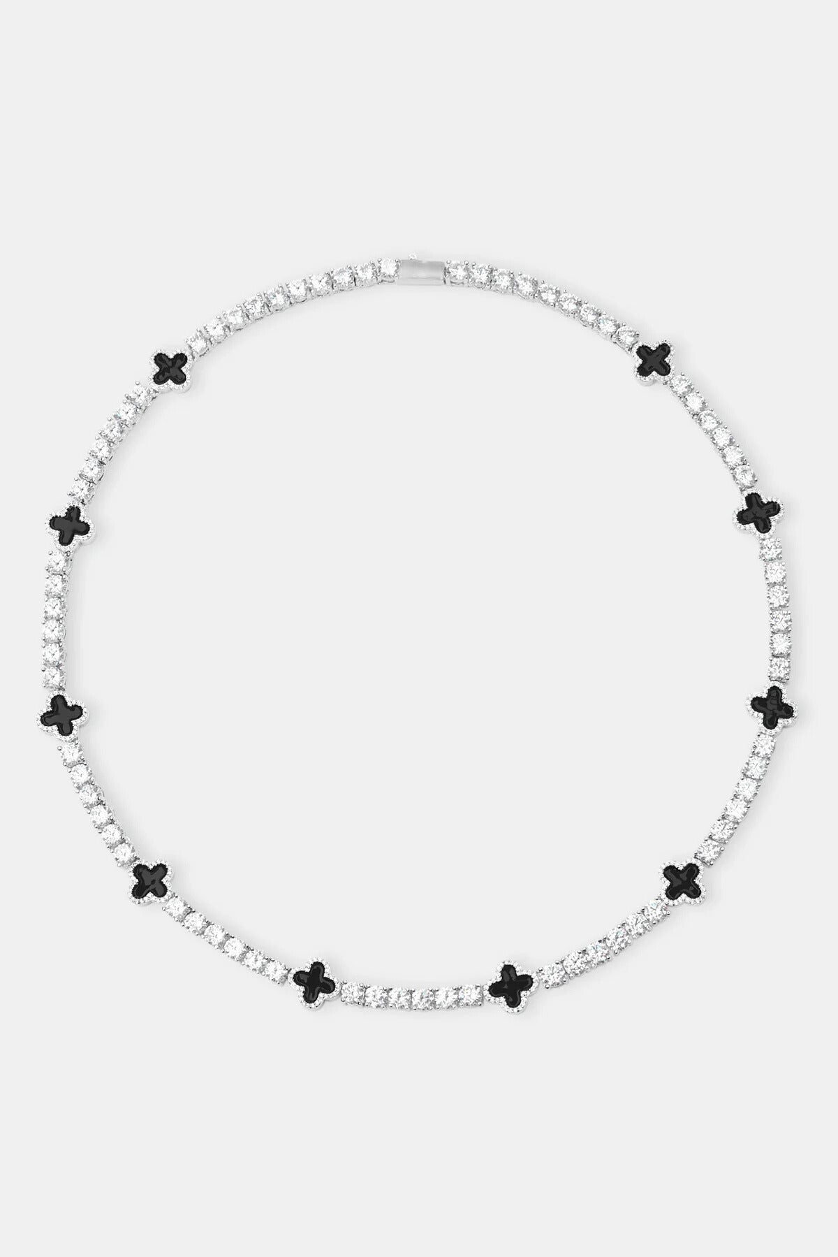 Midnight Motif Tennis Chain - White 5mm